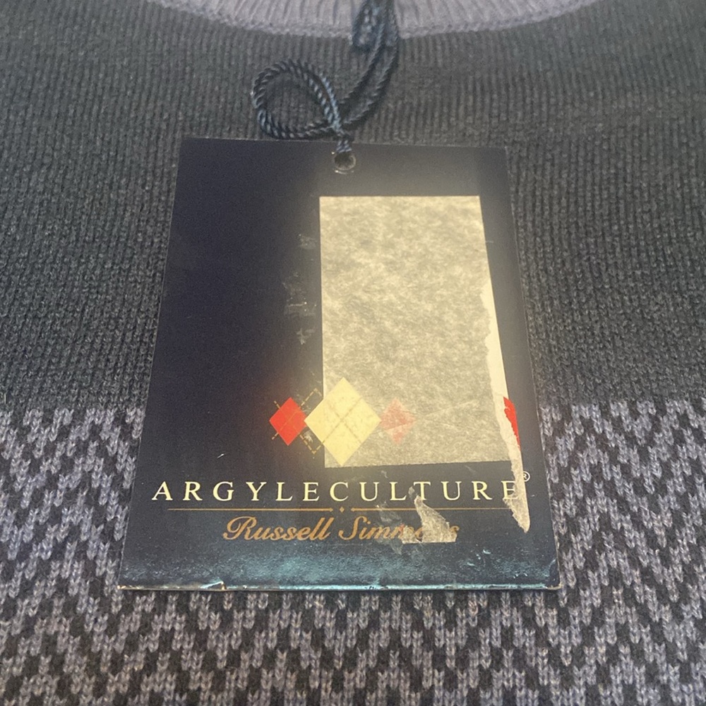 ARGYLECULTURE Russell Simmons Size M Argyle Sweater NWT - Picture 9 of 12